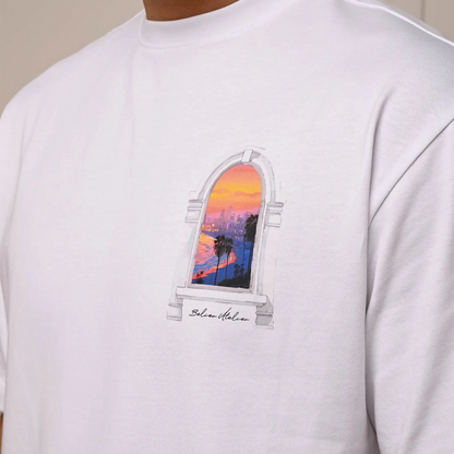 Belier Miami Sunset Arch White T Shirt