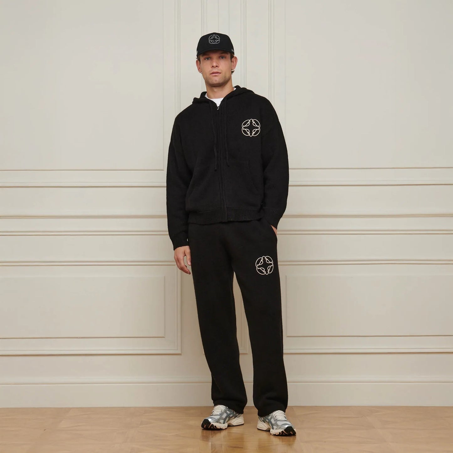 Belier Mohair Knit Black Hoodie