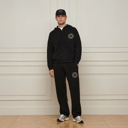 Belier Mohair Knit Black Hoodie