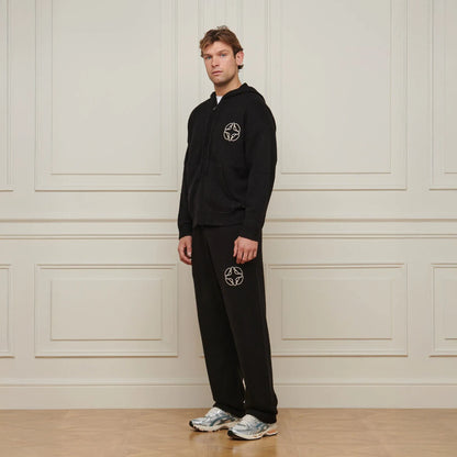 Belier Mohair Knit Black Hoodie