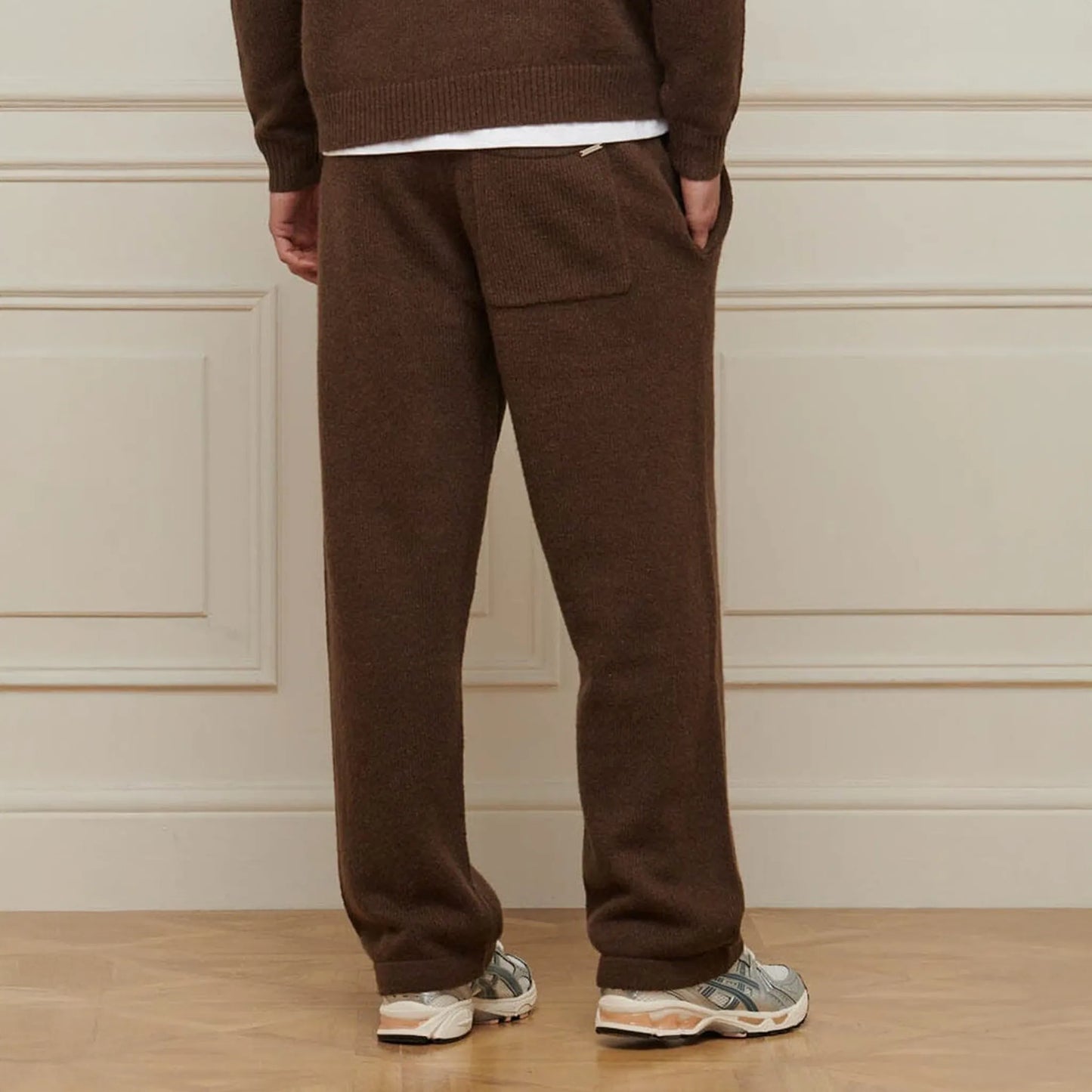 Belier Mohair Knit Brown Sweatpants