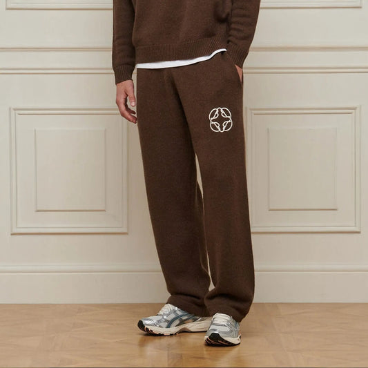 Belier Mohair Knit Brown Sweatpants