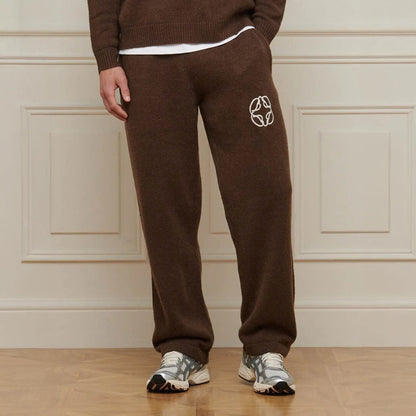 Belier Mohair Knit Brown Sweatpants