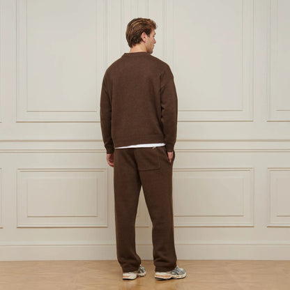 Belier Mohair Knit Brown Sweatpants