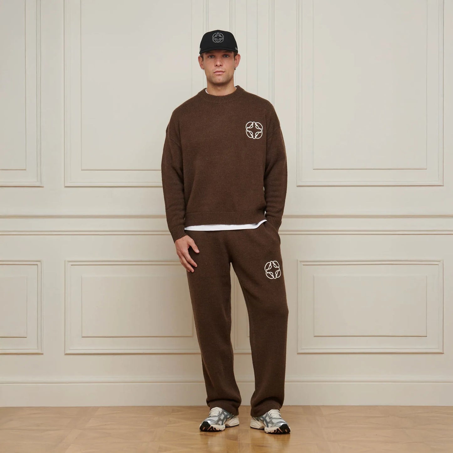 Belier Mohair Knit Brown Sweatpants