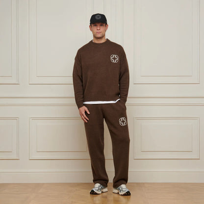 Belier Mohair Knit Brown Sweatpants