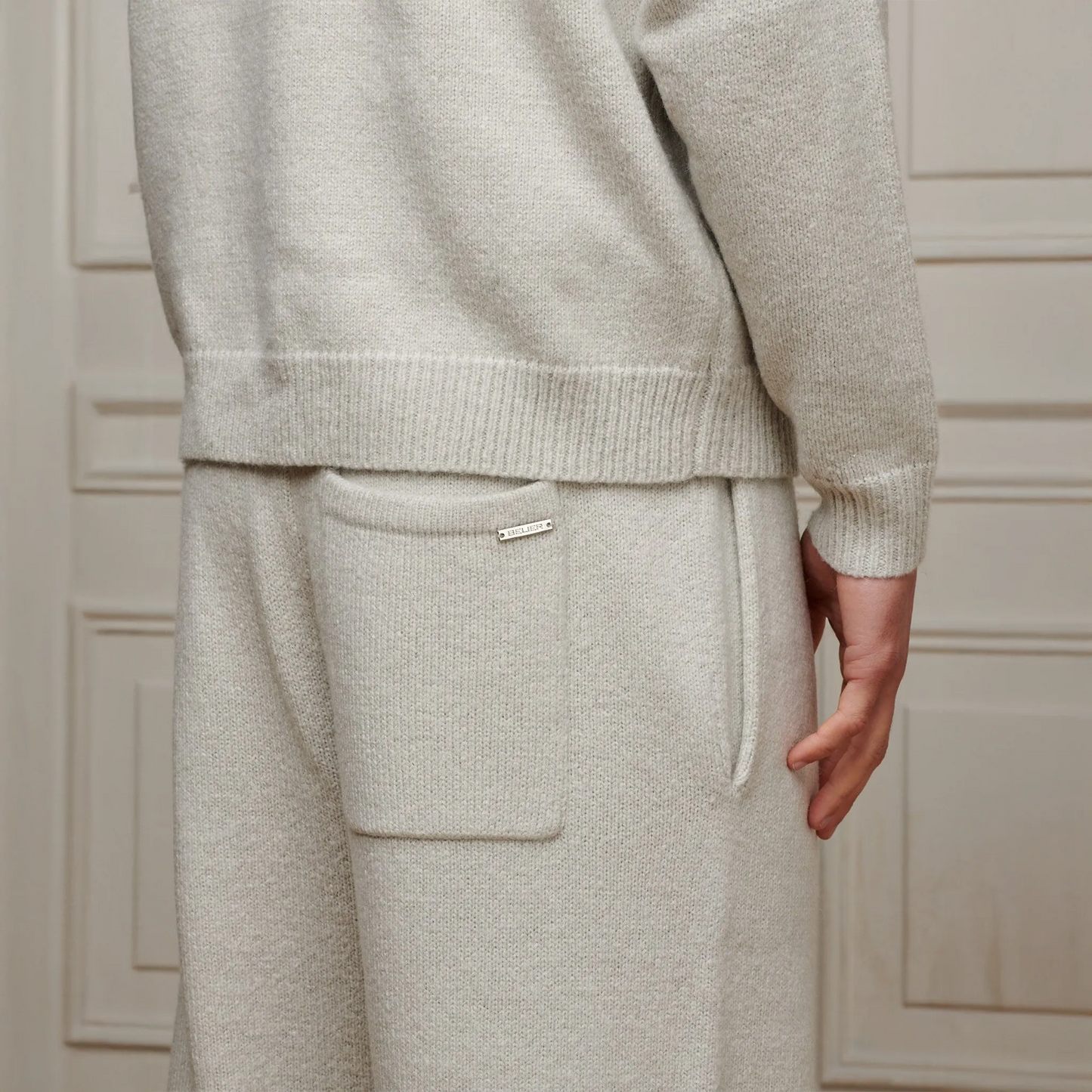 Belier Mohair Knit Marl Grey Sweatpants