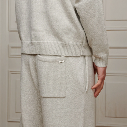 Belier Mohair Knit Marl Grey Sweatpants
