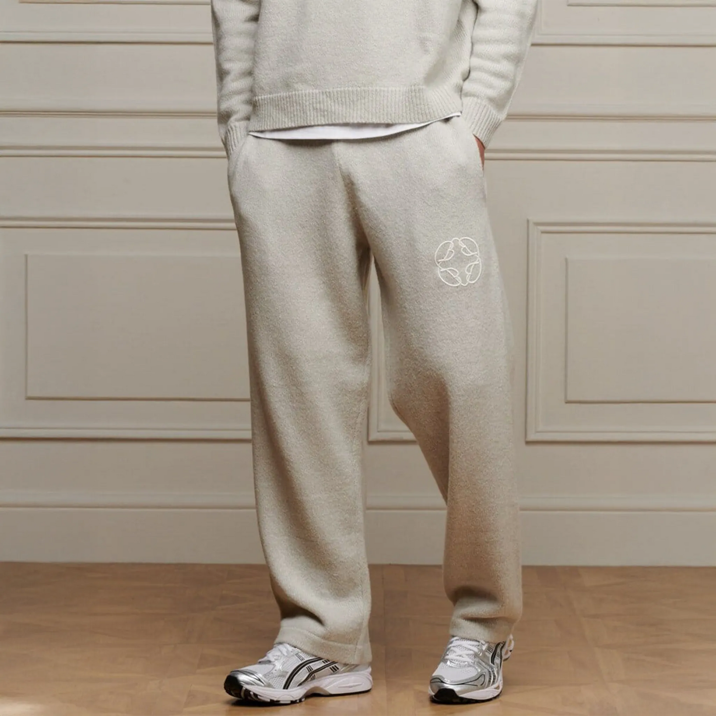 Belier Mohair Knit Marl Grey Sweatpants
