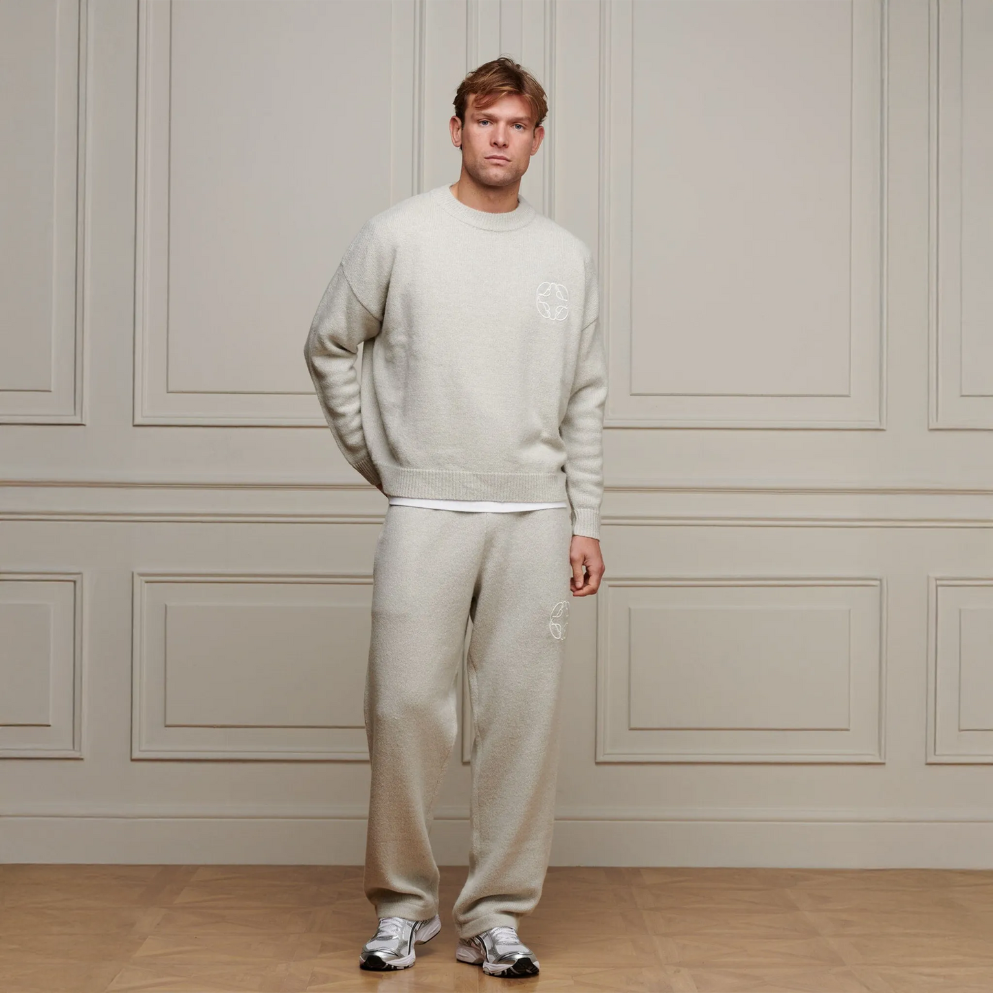 Belier Mohair Knit Marl Grey Sweatpants