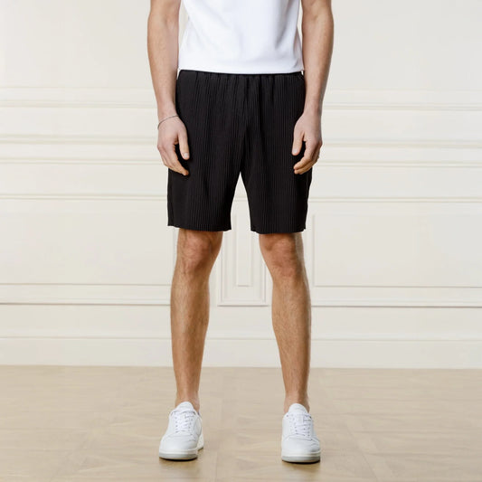 Belier Pleated Black Shorts