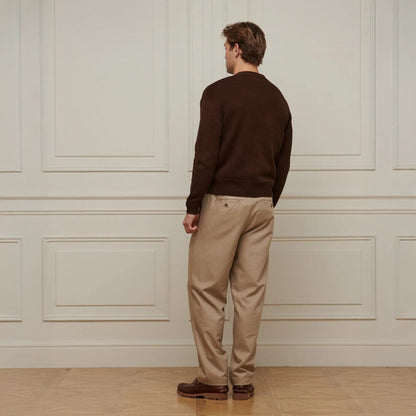 Belier Relaxed Fit Knitted Brown Cardigan