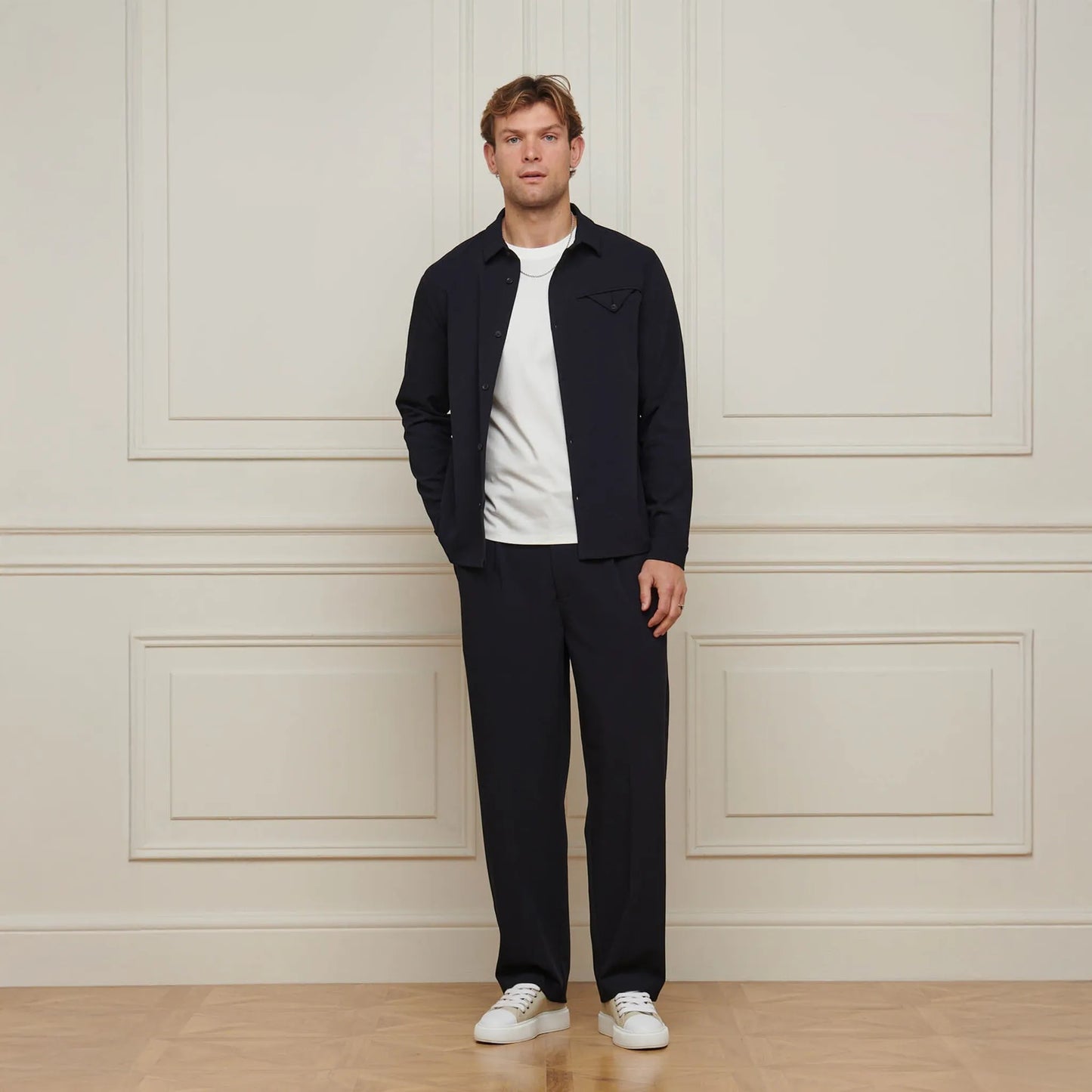 Belier Relaxed Fit Navy Trousers
