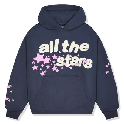 Broken Planet All The Stars Deep Navy Pink Hoodie