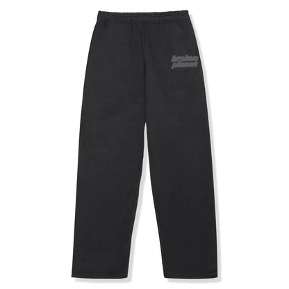 Broken Planet Basics Straight Leg Washed Midnight Black Sweatpants