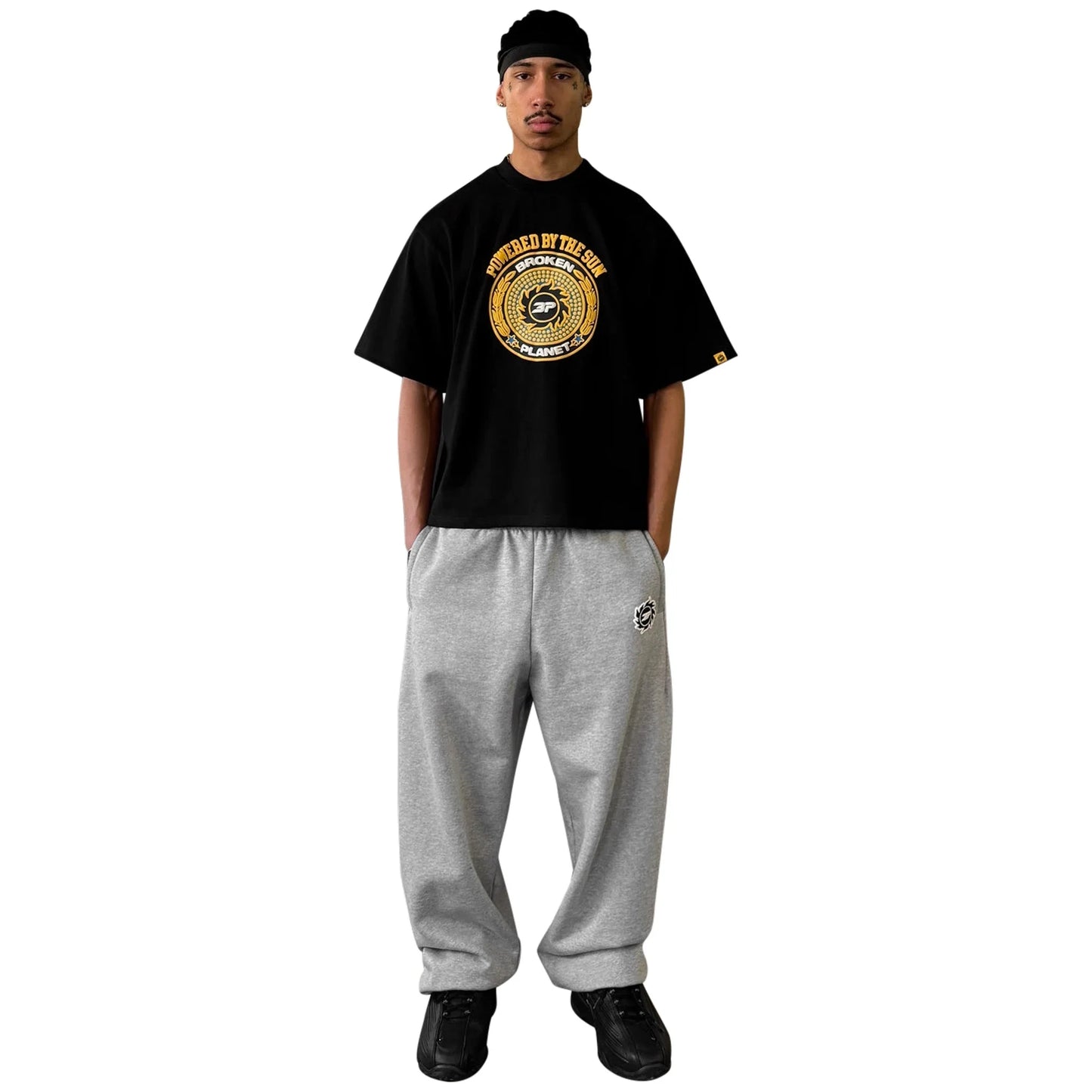 Broken Planet Crest Midnight Black T Shirt