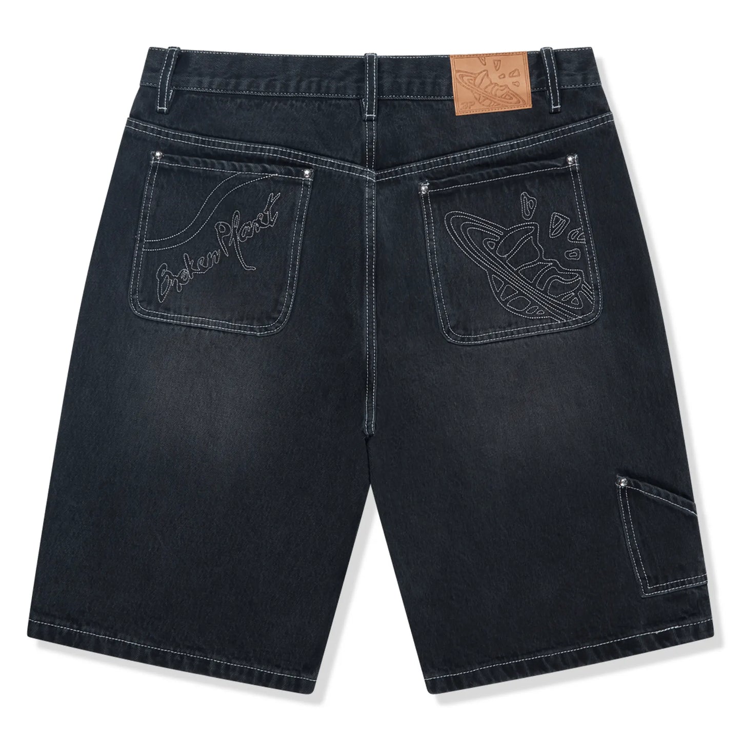 Broken Planet Denim Washed Black Shorts
