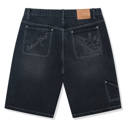 Broken Planet Denim Washed Black Shorts