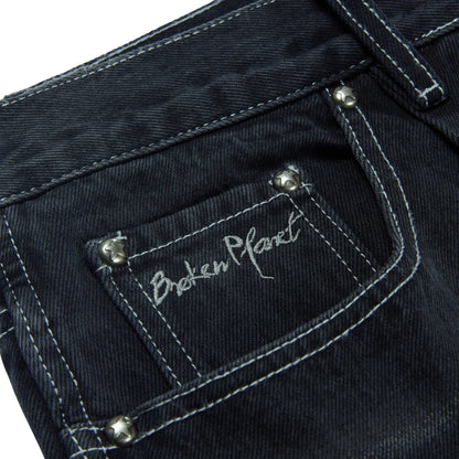 Broken Planet Denim Washed Black Shorts