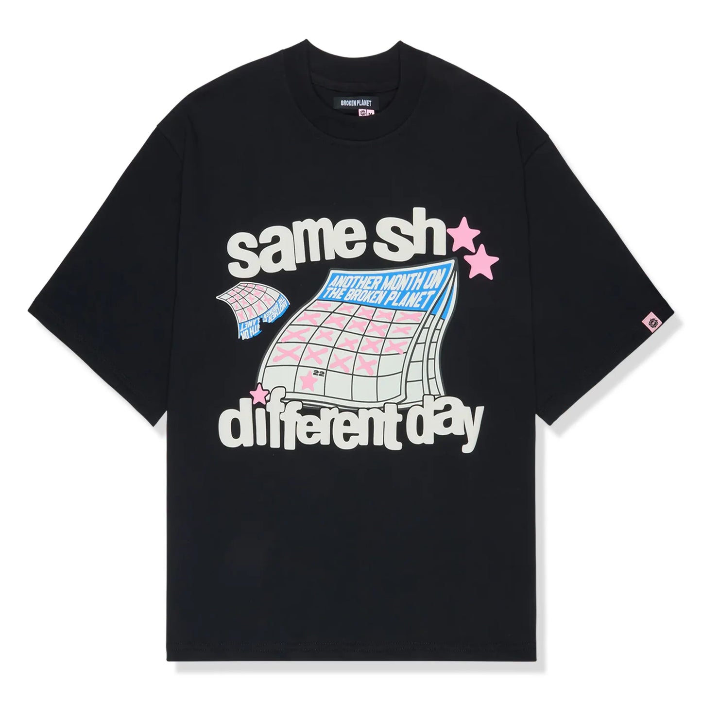 Broken Planet Different Day Midnight Black T Shirt
