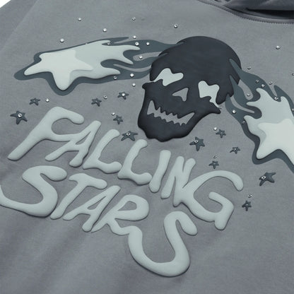 Broken Planet Falling Stars Dark Grey Hoodie