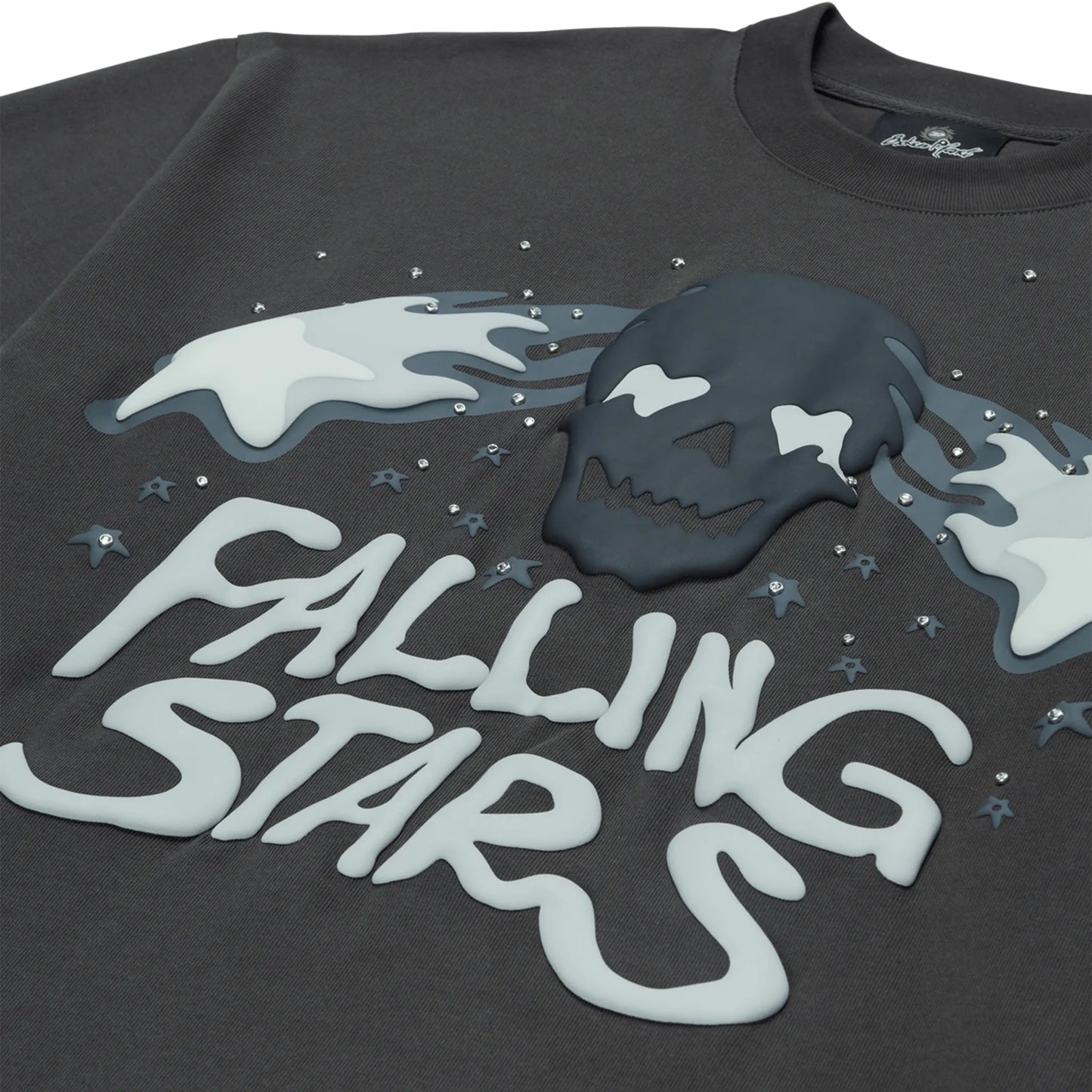 Broken Planet Falling Stars Soot Black T Shirt