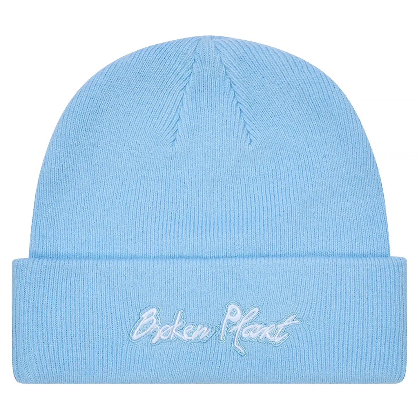 Broken Planet Fold Over Light Blue Beanie