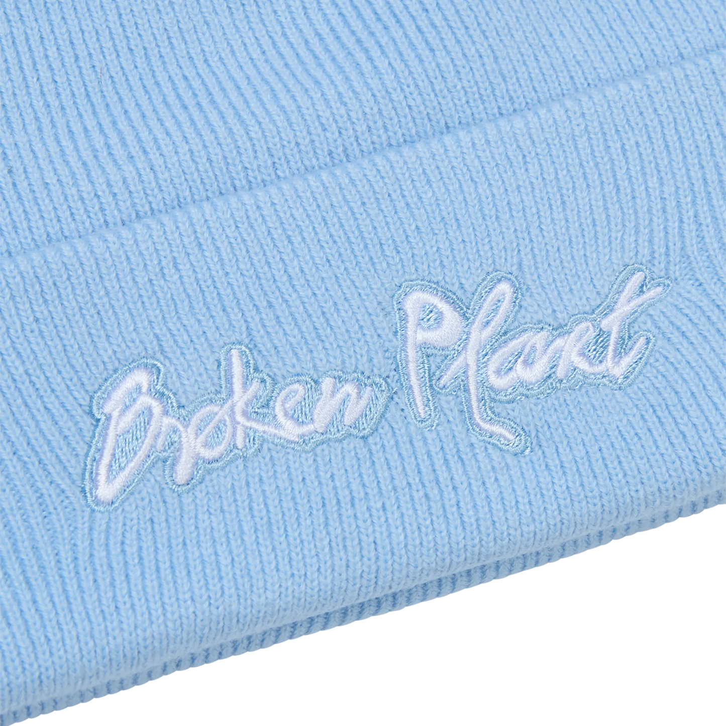 Broken Planet Fold Over Light Blue Beanie