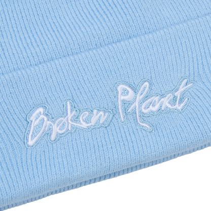 Broken Planet Fold Over Light Blue Beanie