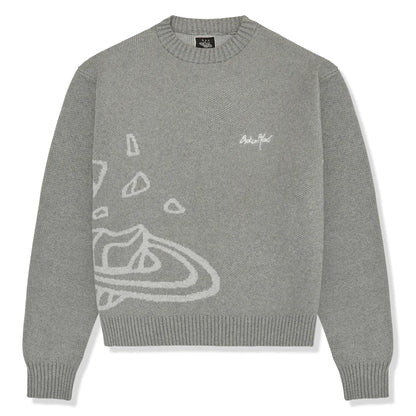 Broken Planet Heather Grey Planet Knit Sweatshirt