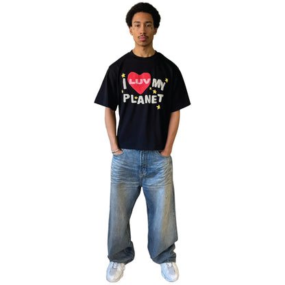 Broken Planet Luv My Planet Midnight Black T Shirt
