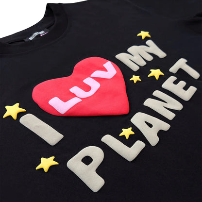 Broken Planet Luv My Planet Midnight Black T Shirt