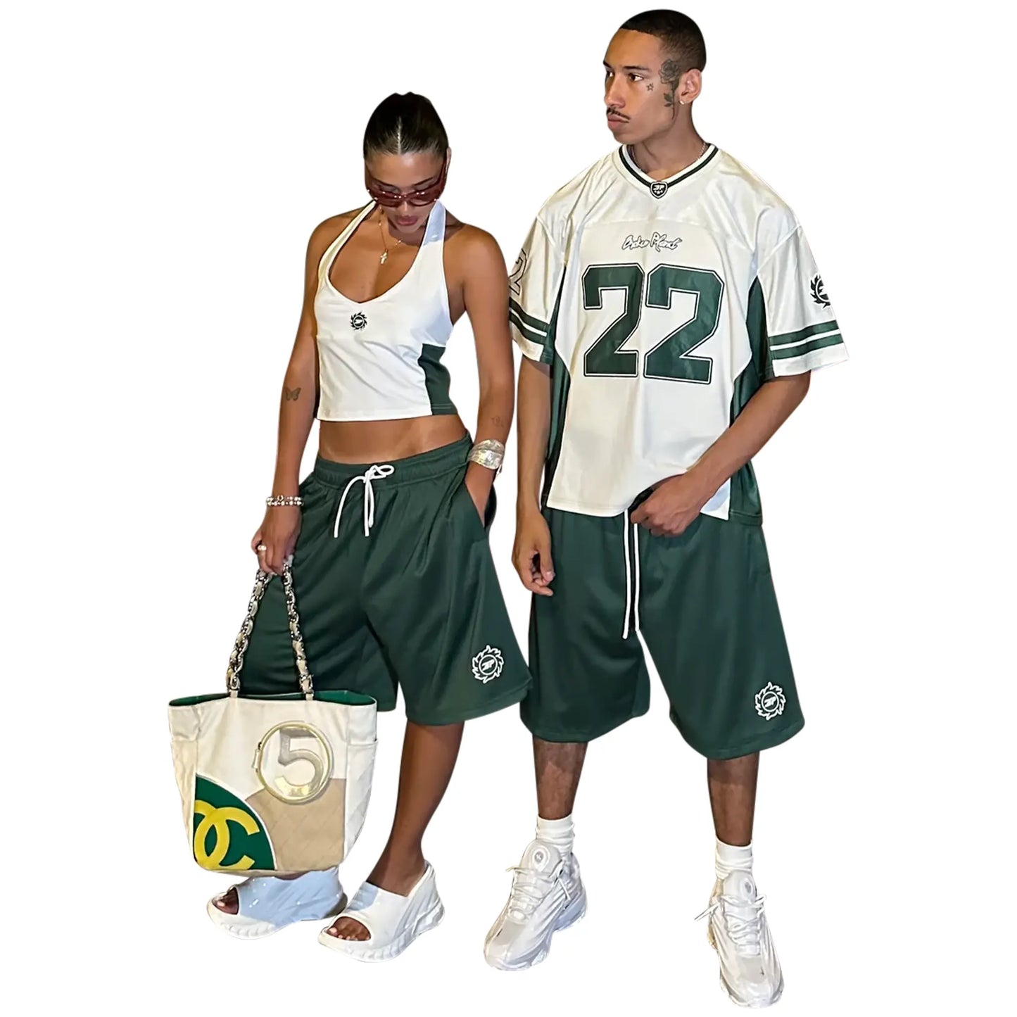 Broken Planet Mesh Green Shorts