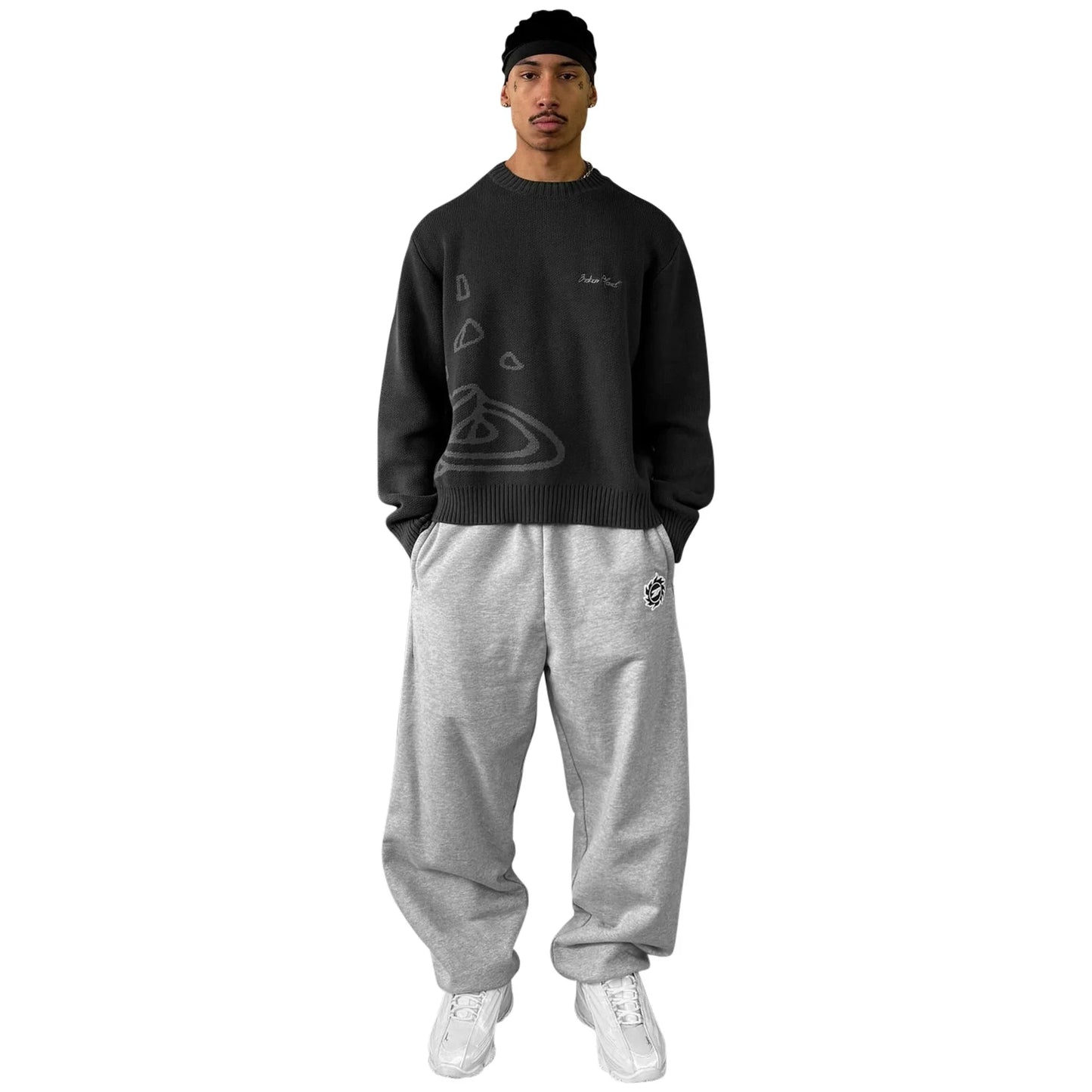 Broken Planet Midnight Black Planet Knit Sweatshirt