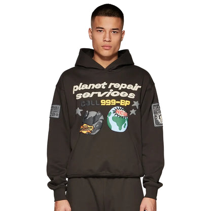 Broken Planet Repair Services Soot Black Hoodie