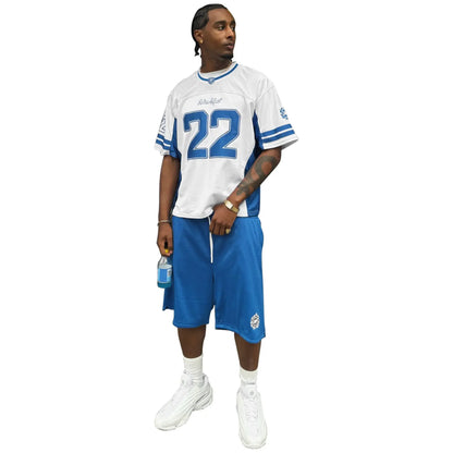 Broken Planet White Blue Football Jersey