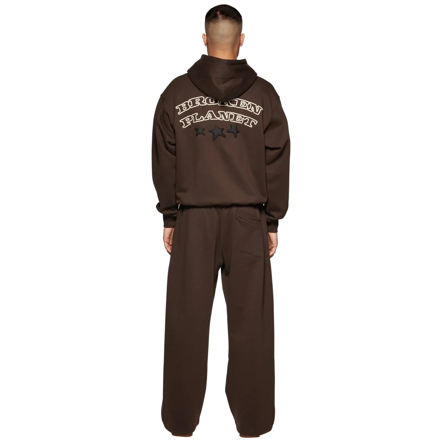 Broken Planet Wide Leg Out Of Service Mocha Brown Sweatpants