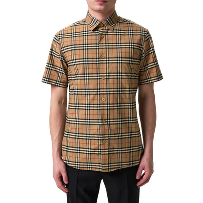 Burberry Short Sleeve Check Cotton Shirt
