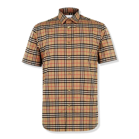 Burberry Short Sleeve Check Cotton Shirt