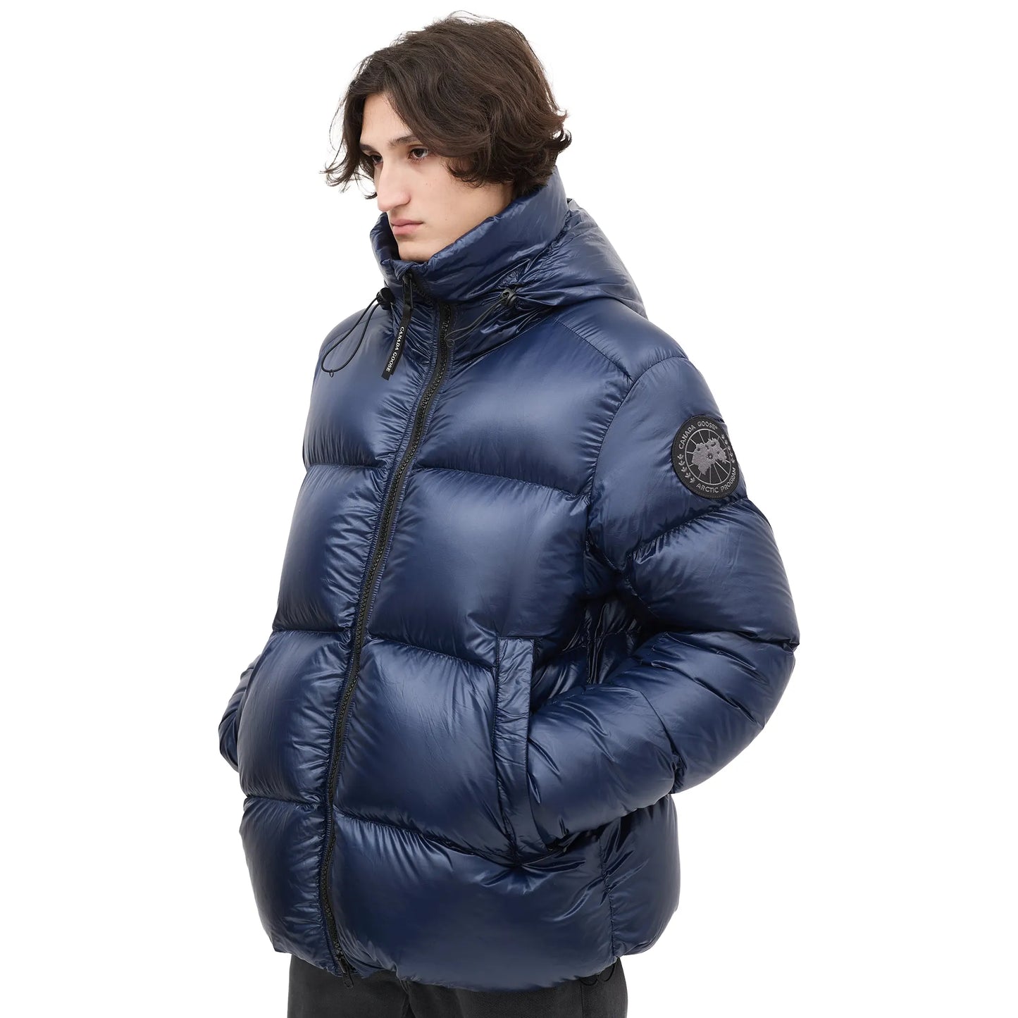 Canada Goose Down & Nylon Crofton Navy Puffer Jacket