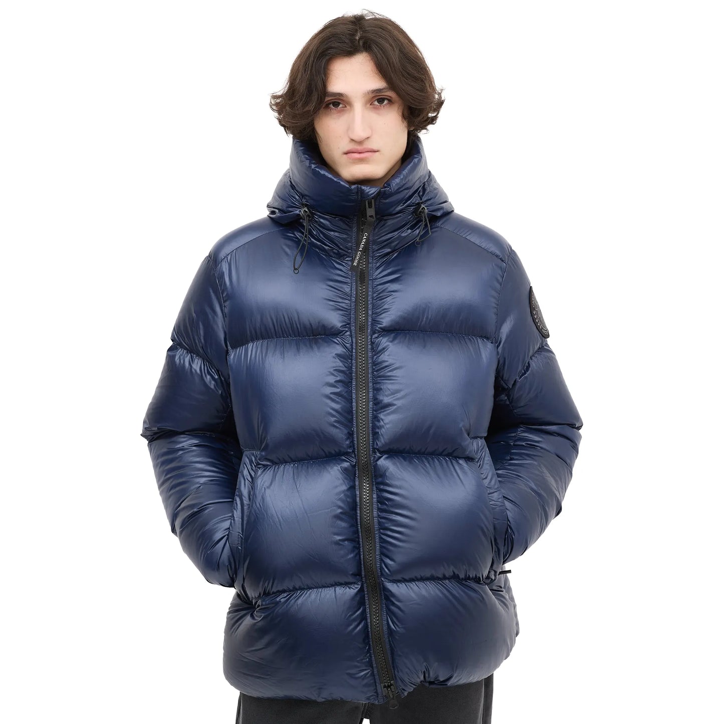 Canada Goose Down & Nylon Crofton Navy Puffer Jacket