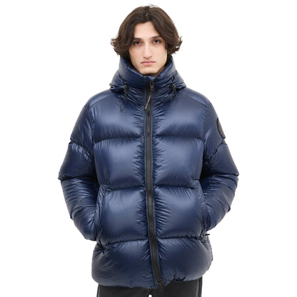Canada Goose Down & Nylon Crofton Navy Puffer Jacket