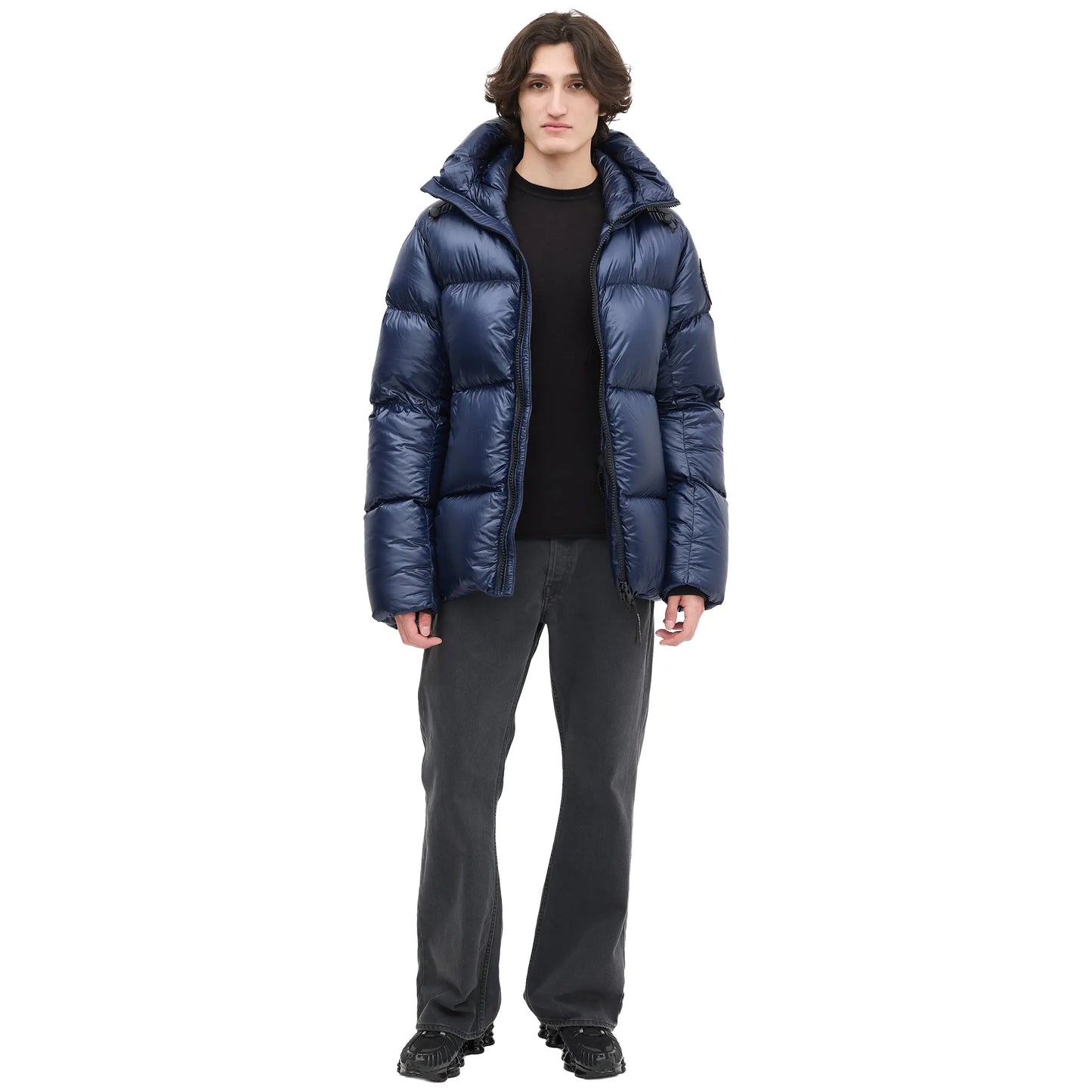 Canada Goose Down & Nylon Crofton Navy Puffer Jacket