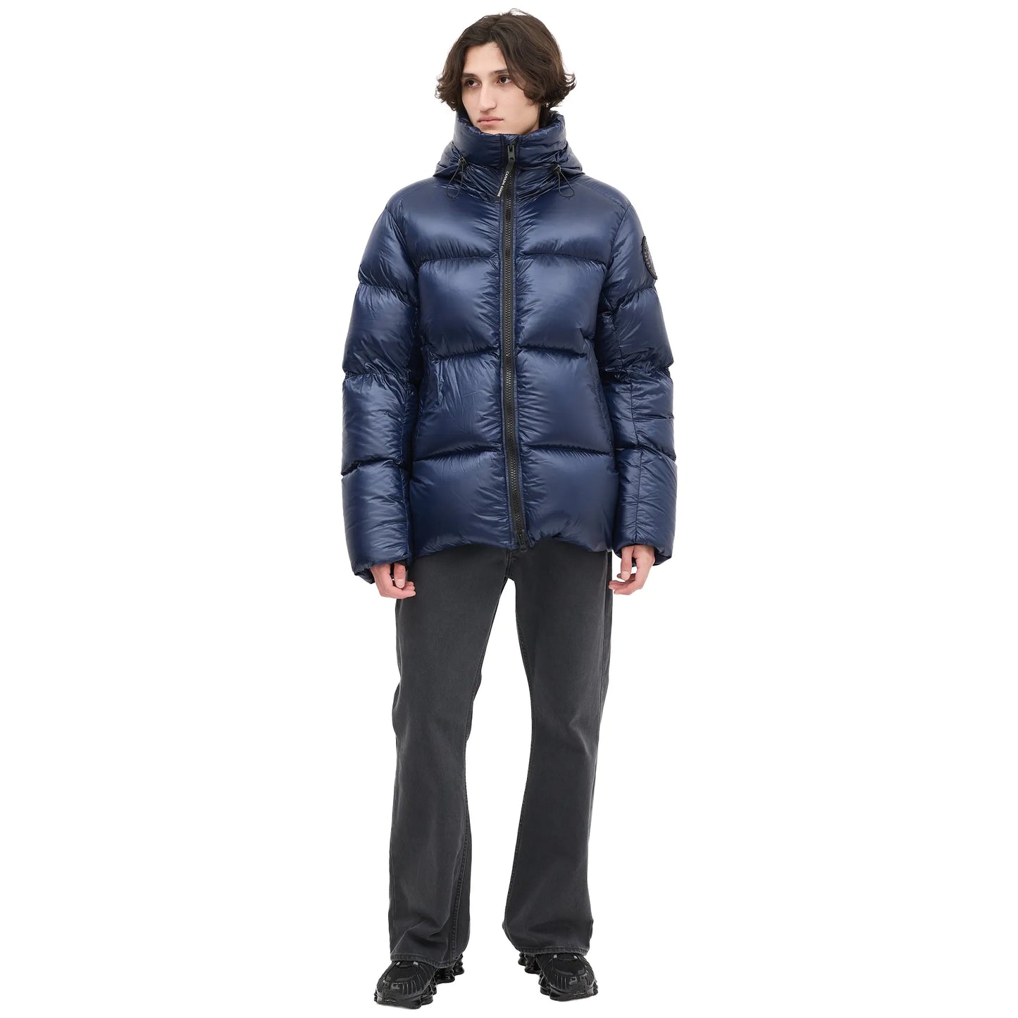 Canada Goose Down & Nylon Crofton Navy Puffer Jacket