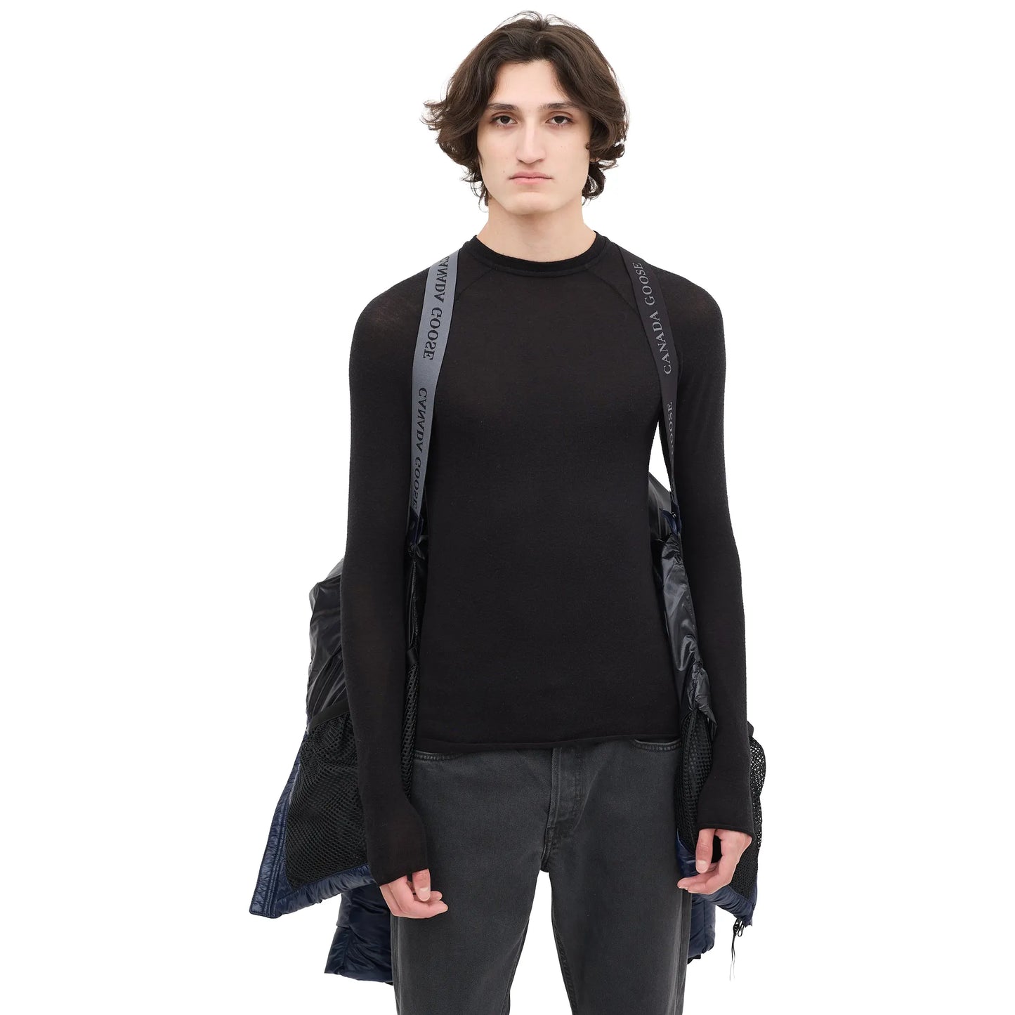 Canada Goose Down & Nylon Crofton Navy Puffer Jacket