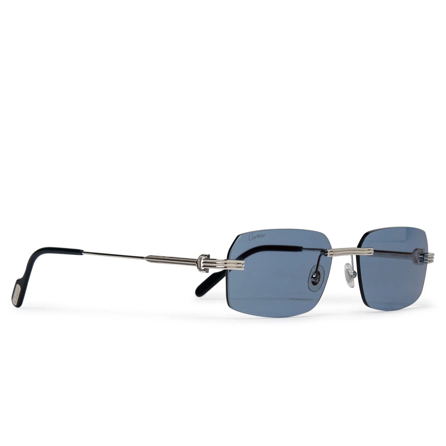 Cartier Eyewear CT0271S-003 Silver Blue Sunglasses