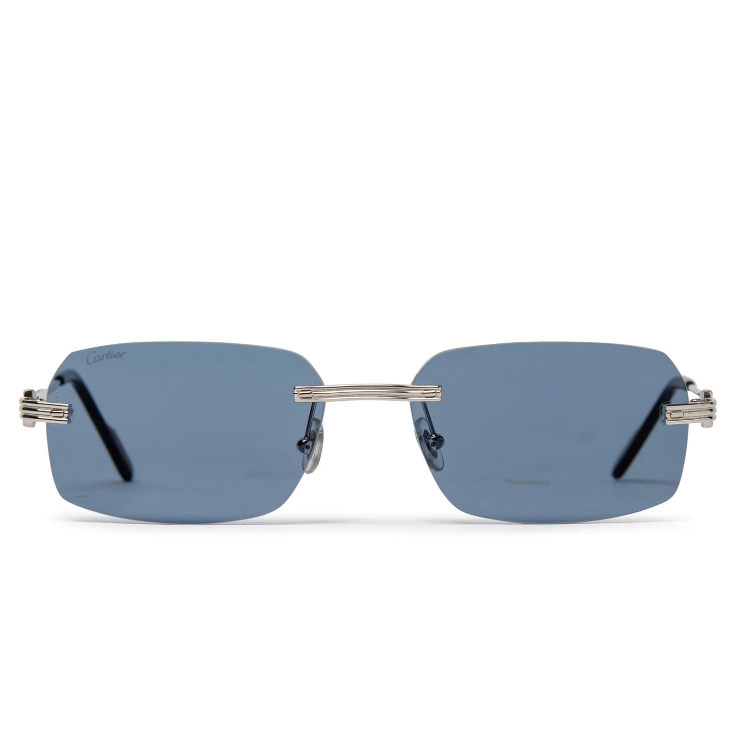 Cartier Eyewear CT0271S-003 Silver Blue Sunglasses