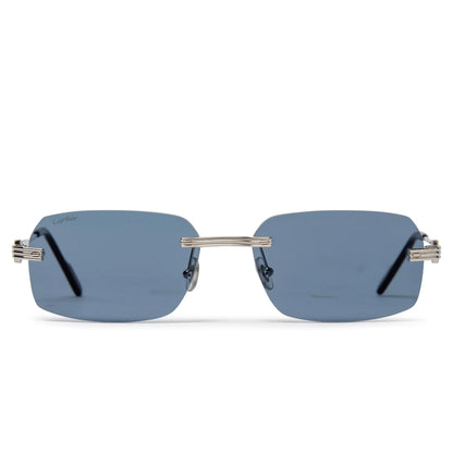 Cartier Eyewear CT0271S-003 Silver Blue Sunglasses