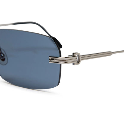 Cartier Eyewear CT0271S-003 Silver Blue Sunglasses