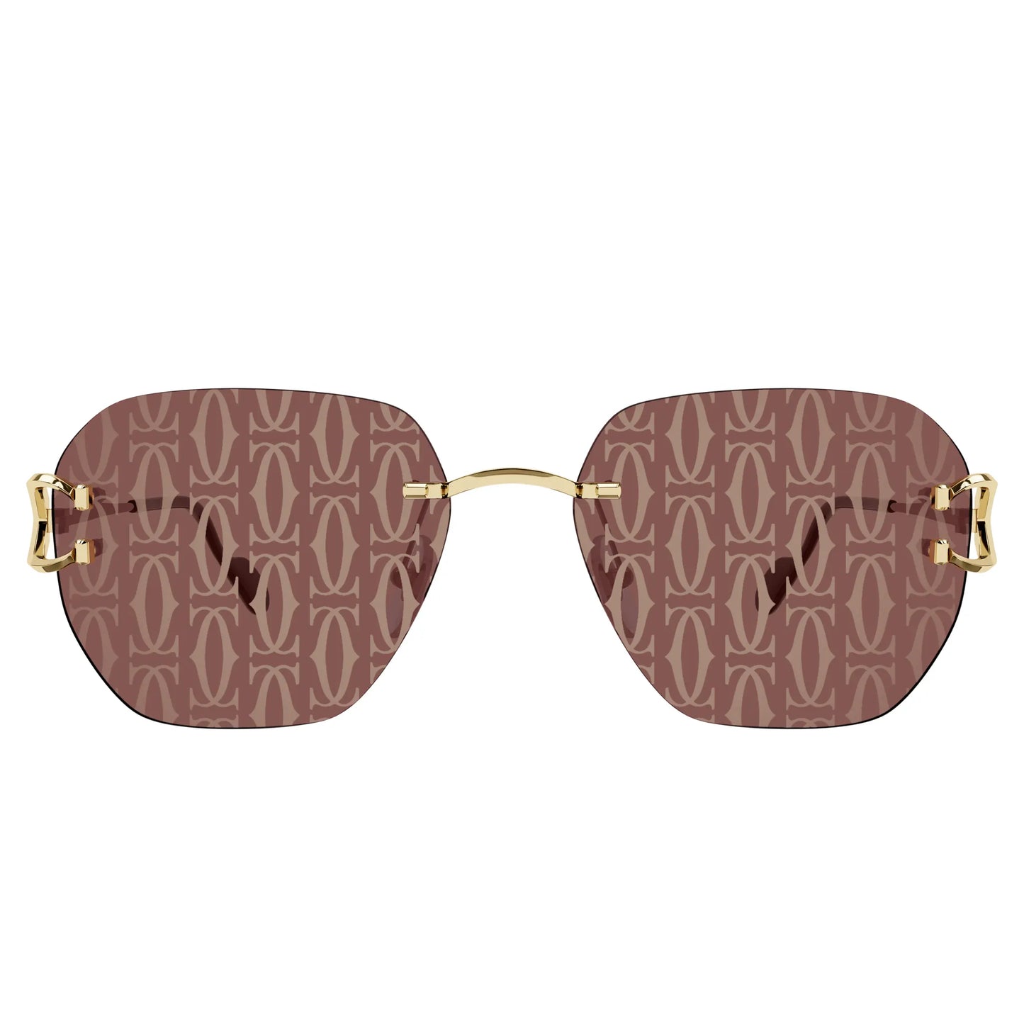 Cartier Eyewear CT0394S-003 Gold Red Sunglasses